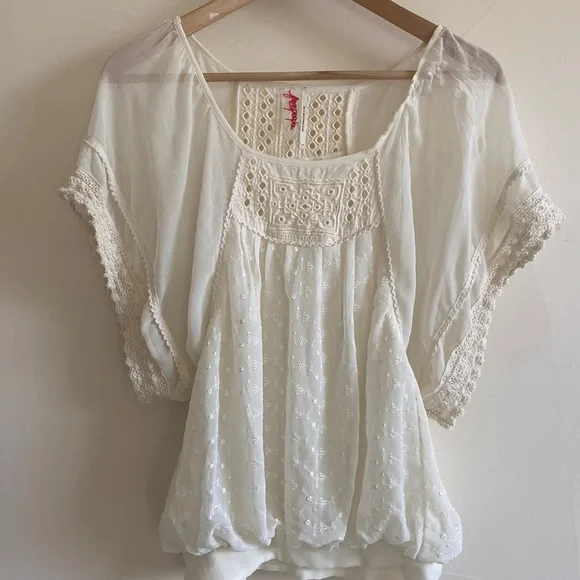 Free people, White flowy blouse, size small - Picture 1 of 10